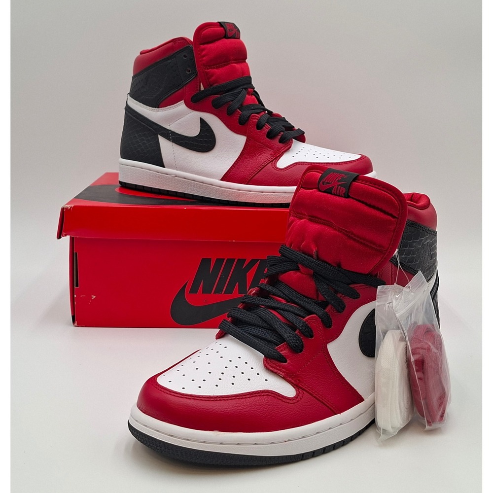 Nike Air Jordan 1 High OG WMNS Satin Snake CD0461-601 9.5W/8M New Defects